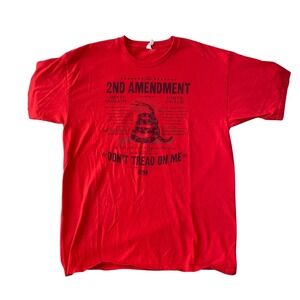 Alstyle 2nd Amendment Don't Tread On Me Graphic T Shirt Mens Large Red